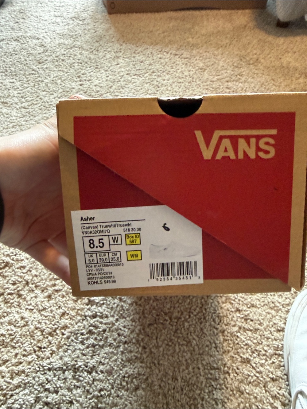 Vans White Canvas Slip-On Sneakers - Picture 4 of 4
